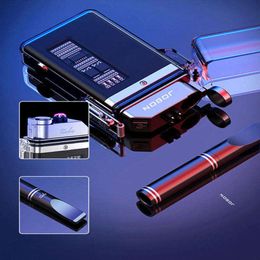 New Smoking Accessories Lighter Electronic Lighter Waterproof Design LED Lighted USB Lighter