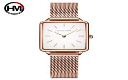 2021 New Japan Movement Women Rose Gold Simple Fashion Casual Brand Wristwatch Luxury Lady Square Watches Relogio Feminino229D2140447