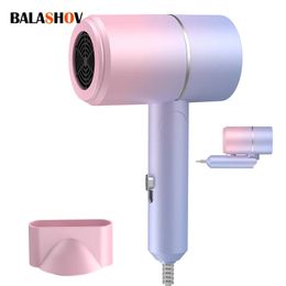 MIni Folding Hairdryer 220V240V 750W with Carrying Bag Air Anion Hair Care for Home Travel Dryer Dormitory Blow Drier 240423