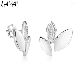 Stud Earrings Laya 925 Sterling Sliver High Quality Zircon Individual Design Fashion For Women Contracted Jewellery 2024 Trend