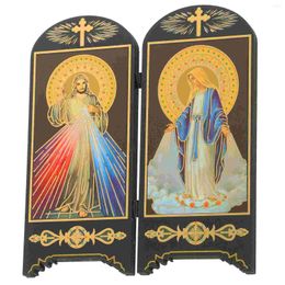Vases Jesus Catholic Wooden Table Ornament Wall Virgin Mary Wood Crafts