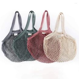 Shopping Bags ASDS-5 Packs Reusable Grocery Mesh Portable&Washable Cotton String Bag With Handle Random Color