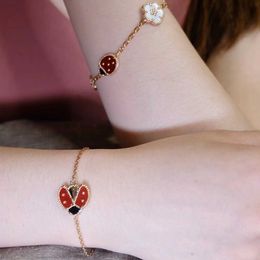 High quality originality and Jewellery Ladybug Bracelet Seven Star Flower Female Luxury Natural with common vnain