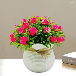 Decorative Flowers Artificial Flower Elegant Potted Plants With 31 Heads For Home Office Decor Indoor Room