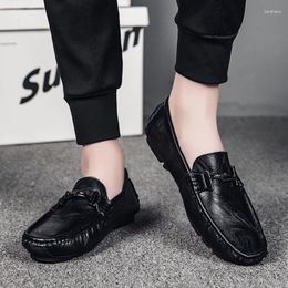 Casual Shoes Mens Slip On Man Moccasins Men Loafers Real Leather Soft Flats Driving Formal Handmade Leisure Walk