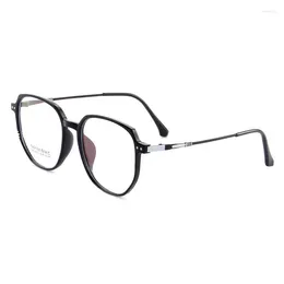 Sunglasses Frames 57mm TR Alloy Full Frame Polygonal Glasses For Men And Women Anti Blue Light 9925