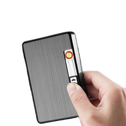 Customized Medium Cigarette Exclusive Integrated Cigarette Case With Usb Charging Lighter