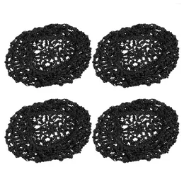 Berets 4 PCS Mesh Hair Net Hairnet Crocheted Headband Lady Hats Sleeping Fabric Women's Bonnet For