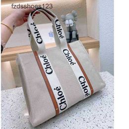 Niche Tote Bag Designer Bags Woody Handbag Fashion Beach One Shoulder Canvas 2024 Cloee Design Portable Large Tote Women's Ca OINB