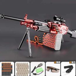 Gun Toys Ball Gun Electric Manual 2 Modes Submachine Gun Toy Soft Bullet Gun Toy Adults Boys Birthday Gifts Shooting Fake K890 T240428