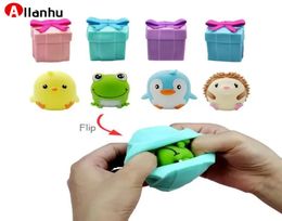 NEW! New Toys Flip Gift Box Cute Pet Pinch Animal Silicone Toy Expression Emotional Silicone To Adult Kid Toy for Party Favor3627871