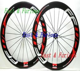 F6R Carbon Wheels 60mm Clincher tubular RoadTrack Bike Carbon Wheel 700C 25mm Cycling Bike6445328