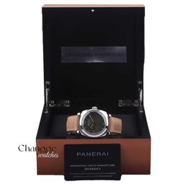 Mens Designer Watches Stainless Steel Luxury Quartz Watch Penerei PAM00998 45mm Watch Diameter Army Green Plate Rademir Series Light Brown Watch Strap and Buckle Se