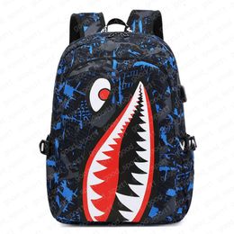 Designer Sprayground Backpack New Specialized Childrens School Bag Student Shark Personalized Print Large Capacity Lightweight Casual Minimalist Bag 651