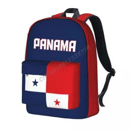 Backpack Unisex Panama Flag Panamanian Stitch Schoolbag Messenger Bag Case Laptop Travel Mochila Gift