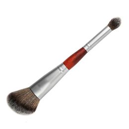 Private Label 3colors Double-head Single Makeup Brush Blusher Brush Nose Shadow Repair Brush Universal Makeup Tool Bulk Custom 240418