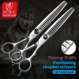 Scissors Fenice 7/7.5/8 inch Professional Pet Scissors Dog Grooming Scissors Thinning Shears Thinning Rate about 80%
