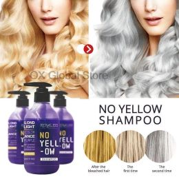 Shampoos 300ml Purple Shampoo Hair Dye Yellow Remove Linen Grey Silver Colour Lock Shampoo Colour Protecting For Blonde Bleached Highlight