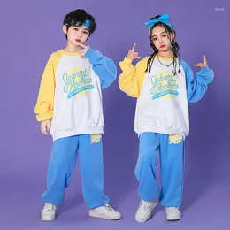 Clothing Sets Children Jazz Dance Costumes For Kids White Loose Suit Girls Streetwear Boys Ballroom Hip Hop Rave Clothes