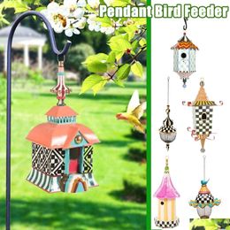 Other Bird Supplies Feeding Pendant Feeder For Garden House Resin Hanging Birds Nest Decorative Courtly Cheque Drop Delivery Home Pet Dhc1D