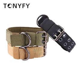 Collars Military Tactical Dog Collar Nylon Duarable Adjustable for Medium Large Dog Outdoor Walk Collar German Shepard Training Supplies