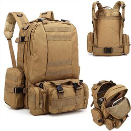 Backpack 50L Men's Tactical 4 In 1Molle Army Outdoor Climbing Sports Rucksack Military Camping Hiking Pack For Male Female Women