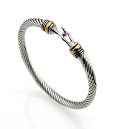 Popular steel wire ed hook shaped Bracelet Gold Bracelet Stainless steel cable Bracelet6367703