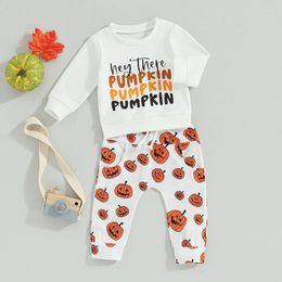 Clothing Sets Baby 2 Piece Cute Outfit Letter Print Long Sleeve Sweatshirt And Pumpkin Pants Set For Born Infant Fall Clothes