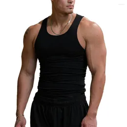 Men's Tank Tops Men Vest Classic Daily Fast Drying Polyester Sleeveless Slim Design Solid Sports Fashion High Quality