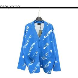 Hoodies High Mens Quality Balencks Sweaters Sweaters Designer Takmodemärke Autumn och Winter Full Printed Sticked Car W89m