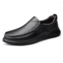 Casual Shoes Men's Loafers Uniform Dress Oxford Formal Loafer Flats Cow Genuine Leather Low-top Slip On Cotton Warm Winter Round-toe