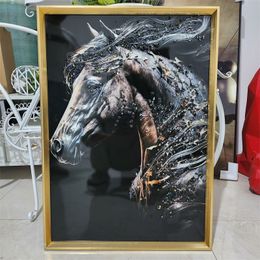 Home Decoration Hanging Painting Diamond Painting Crystal Porcelain Painting Living Room Restaurant Hotel Wall Decoration Horse