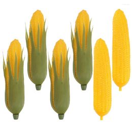 Decorative Flowers 6 Pcs Simulation Corn Artificial The Cob Stalks Fake Corns Modelling Adornment Faux Vegetable Restaurant Display