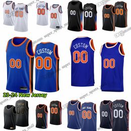 Printed 2023-24 New Basketball Jerseys Julius Randle Jalen Brunson 5 Precious Achiuwa Jericho Sims Miles McBride Shake Milton Duane Washington Jr. Jacob Toppin