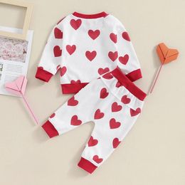 Clothing Sets Toddler Baby Boy Girl Valentines Day Outfit Mama S Heart Long Sleeve Sweatshirt Casual Pants Spring Clothes Set