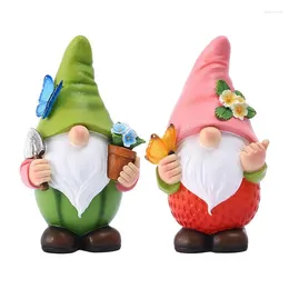 Garden Decorations Solar Gnome Statue With Lights Meditating Sculpture Outdoor Figurines Lawn Patio Yard Porch Ornament Tools Gadgets