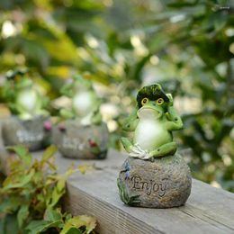 Garden Decorations Animal Sculptures Great Frogs Sitting On Stone Sculpture Adorable Frog Statues