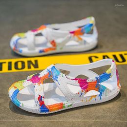 Sandals Style Men's EVA Slipper Outdoor Mens Sandal Trendy All-match Camouflage Graffiti Beach Shoe Waterproof For Men