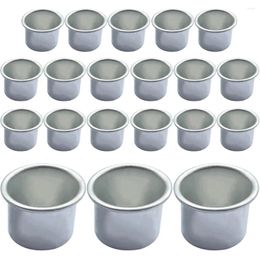 Candle Holders 20 Pcs Cup Tapered Party Empty Tealight Decorate Aluminum Alloy Hollow Container Wax