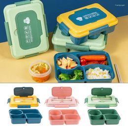 Dinnerware Lunch Box Containers Portable Cutlery Container Leak Proof With 5 Compartments For Working School