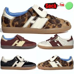 2024 Platform Low Casual Shoes Wales Bonner Leopard Dark Brown Fox Brown Pony Tonal Cream White for Men Women Trainers Sneakers