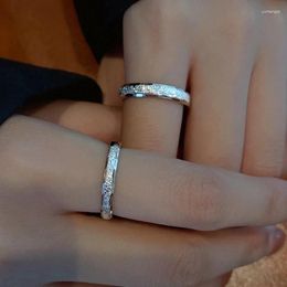 Wedding Rings Genuine 925 Sterling Silver Couples Ring For Women Men Opening Adjustable Hand Accessories Valentine's Jewellery