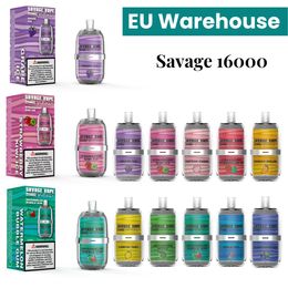 Original Savage Whiskey vapes 15k 16000 vaper desechable Airflow Switchable 2% 3% 5% Nic Prefilled Disposable Cart 10 Flavors 650mAh Battery Type C Charge Watermelon