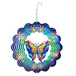 Decorative Figurines Wind Spinners Outdoor Hanging Butterfly Spinner Metal For Patio Art Decorations