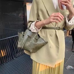 Bag Crocodile Bucket For Women Fashion Panelled Handbags Small Crossbody Bags Designer Luxury PU Leather Shoulder Lady Purse