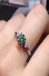 Wedding Rings Green Sapphire Dainty Ring For Women Single Crystal Gemstone Anniversary Proposal Gift Mother039s Day Her9114816