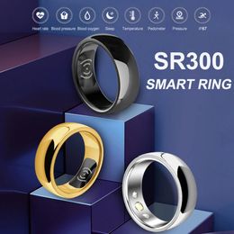 SR300 Smart Ring Heart Rate Blood Oxygen Temperature Sleep Calories Blood Pressure Health Multilingual Fitness Tracker Rings 240422