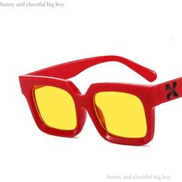 Off Sunglasses Brand Men Women Glasses Arrow X Frame Eyewear Trend Hip Hop Square Sunglasses Sports Travel Sun 356
