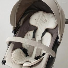 Stroller Parts Baby Seat Cushion Dining Chair Breathable Safety Mattress For Soft Cotton Embroidery Bear Accessories