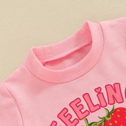 Clothing Sets Baby Girls Summer Clothes Strawberry Print Short Sleeve T-shirt With Shorts Set Toddler Girl Outfits